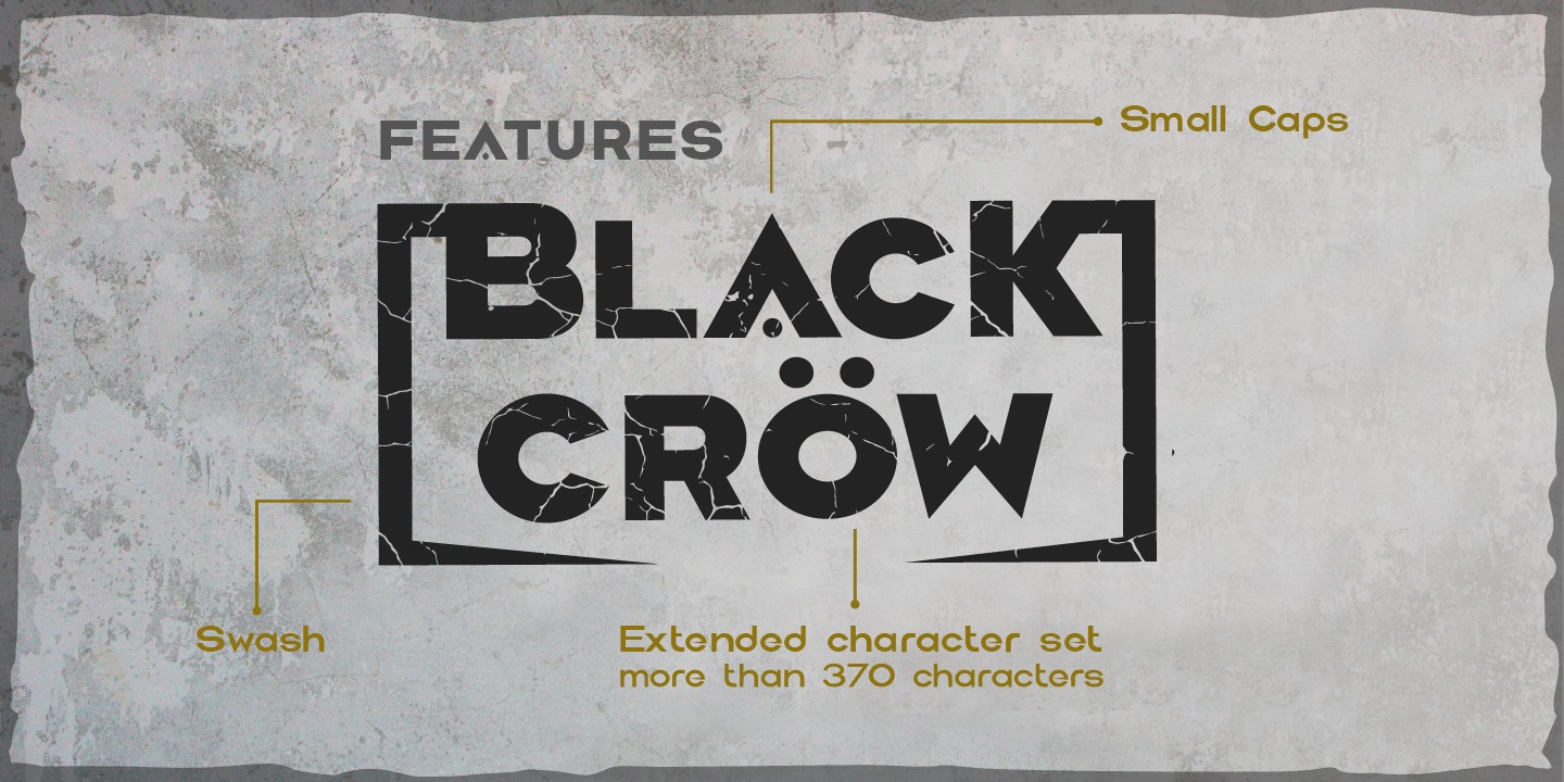 Ejemplo de fuente Black Crow Light
